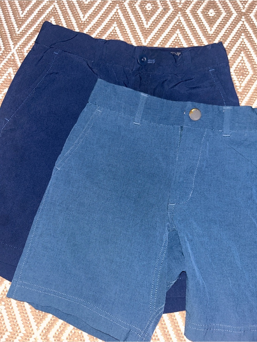 johnnie-O Two-Tone Blue Kids Pull-On & Button Shorts